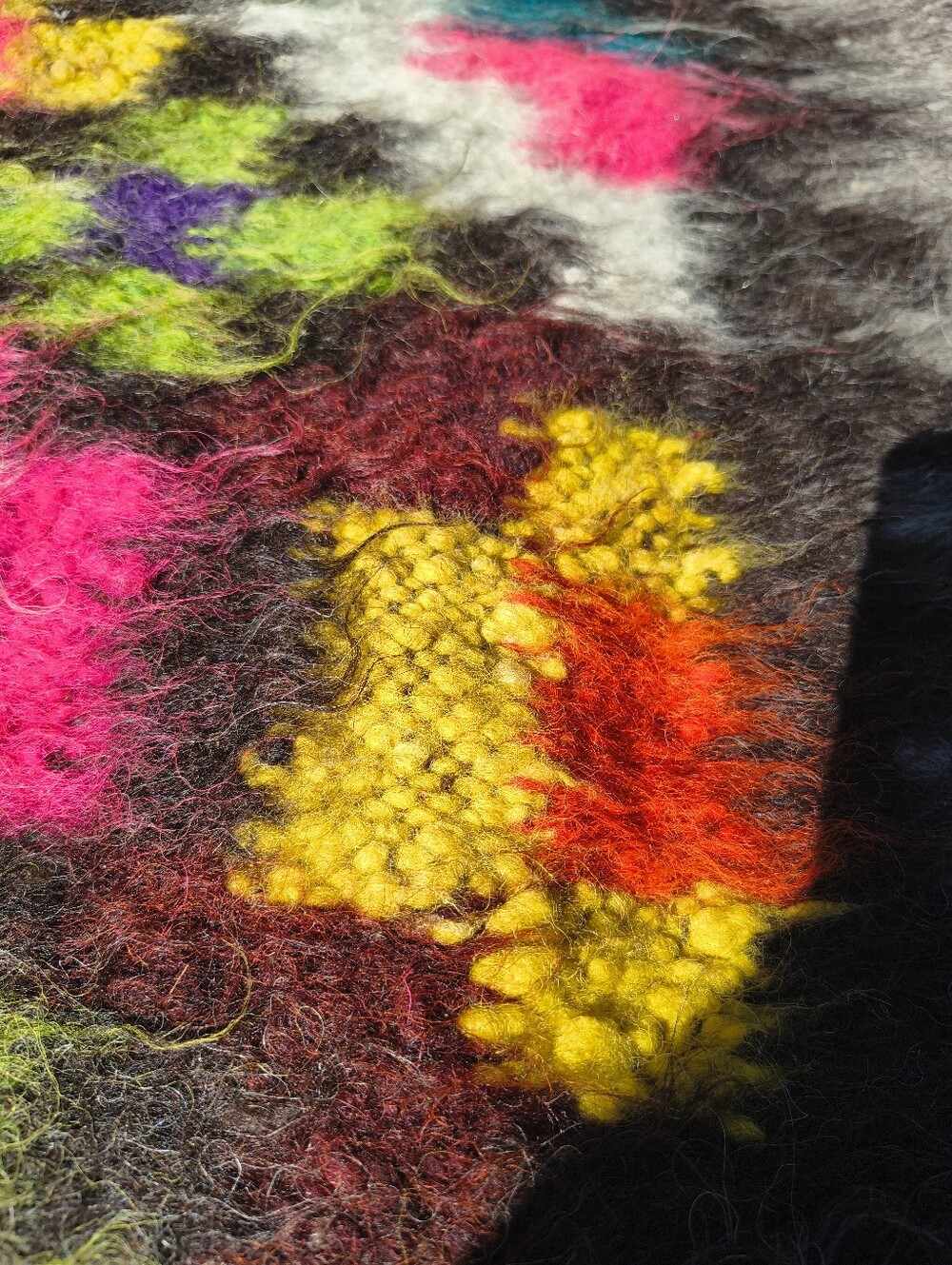 Handwoven Ukranian Wool Rug Colorful Geometric - Picture 6 of 12